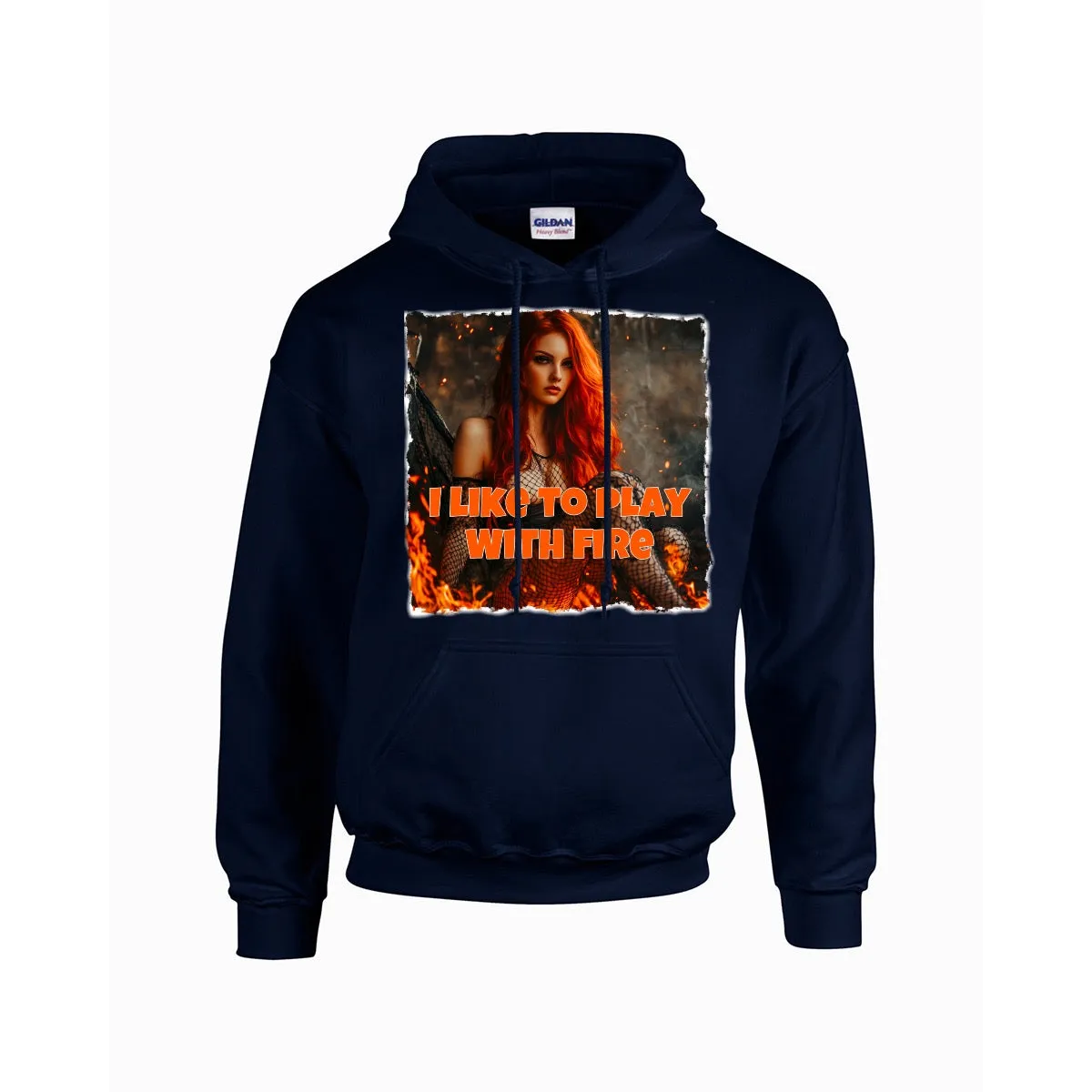 Men's Hoodie For The USA |Gildan 18500  Single DTF like to play with fire