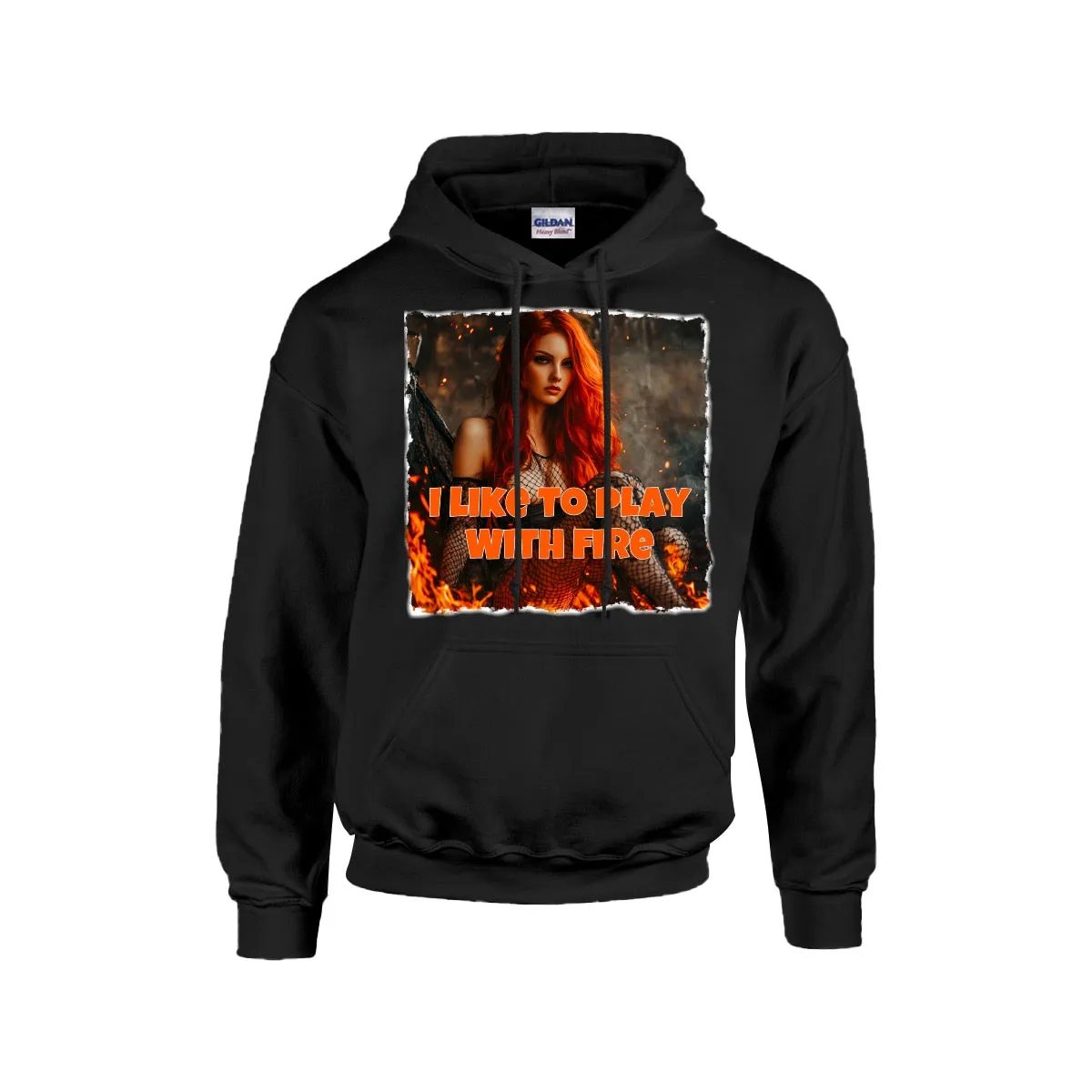 Men's Hoodie For The USA |Gildan 18500  Single DTF like to play with fire