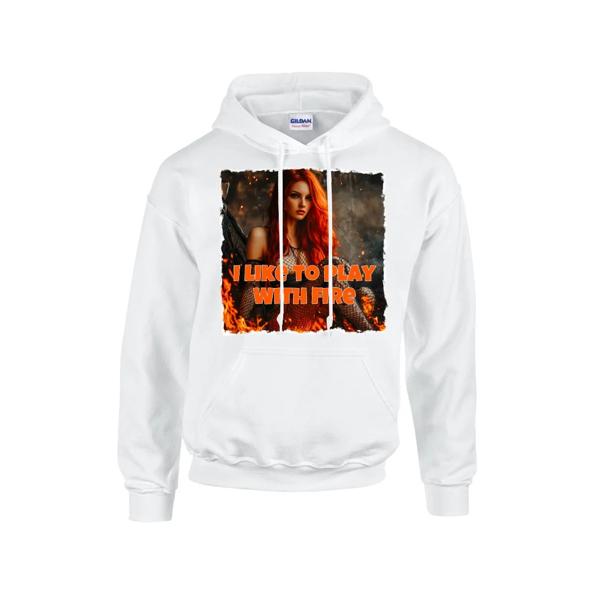 Men's Hoodie For The USA |Gildan 18500  Single DTF like to play with fire