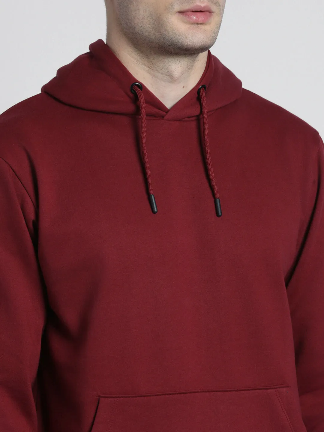 Men's Maroon Hooded Sweatshirt