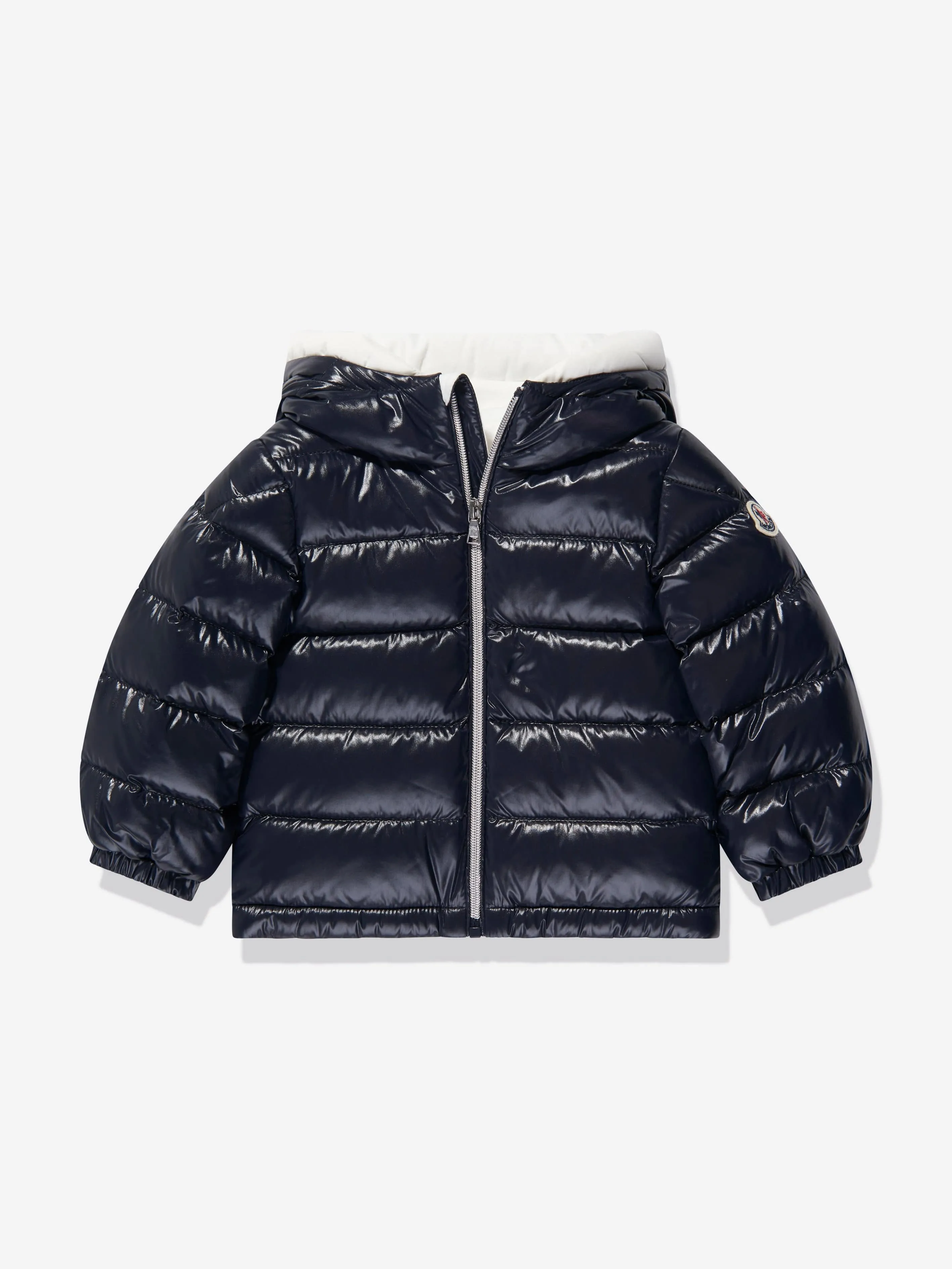 Moncler Enfant Baby Down Padded Aslan Jacket in Navy