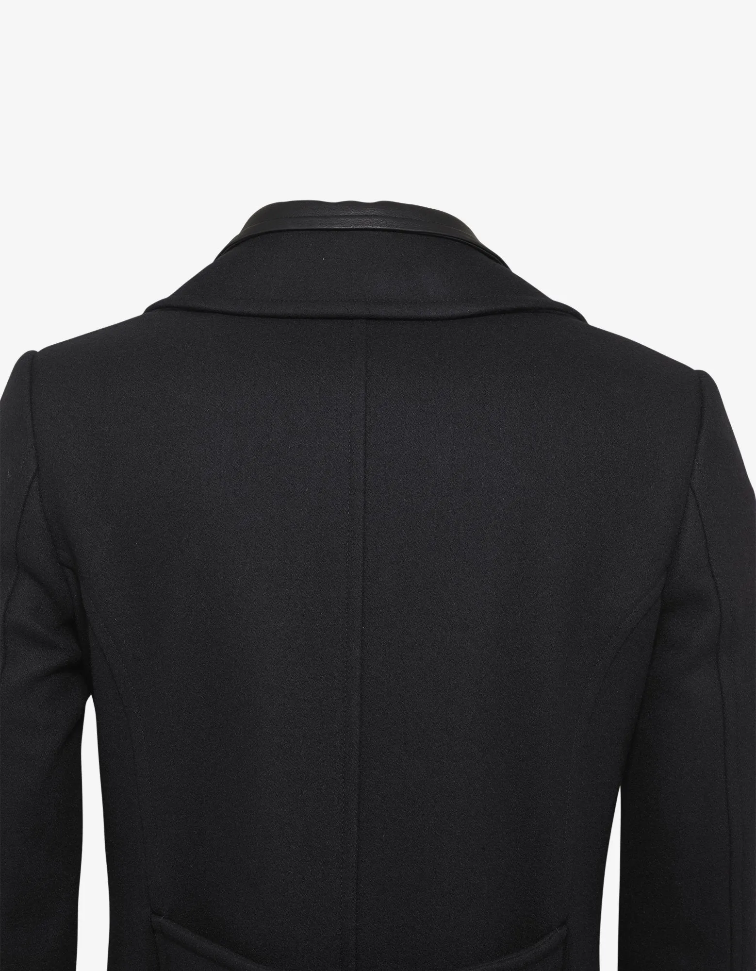 Navy Blue Double Collar Pea Jacket