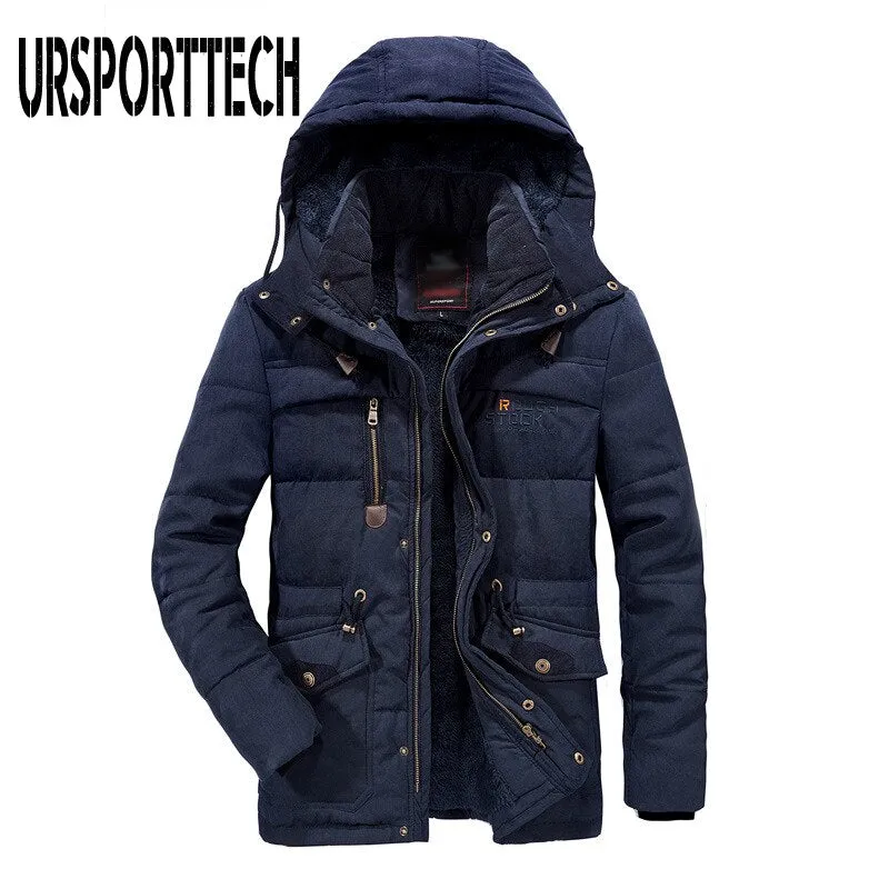 New Fashion Mens Winter Jacket Men Thick Casual Outwear Jackets Men's Windproof Parkas Plus Size 6XL 7XL 8XL Velvet Warm Coat