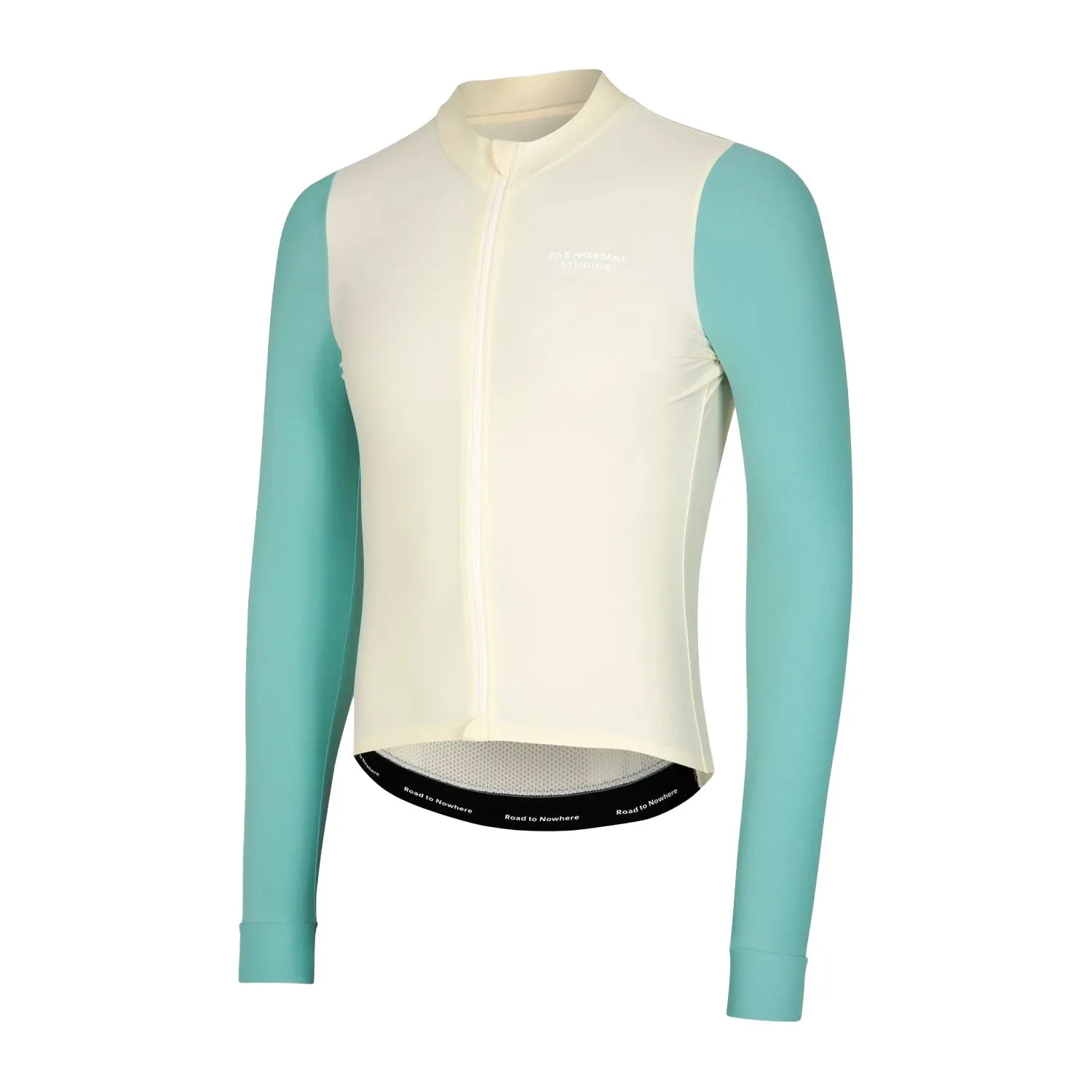 PAS NORMAL STUDIOS Mechanism Long Sleeve Jersey - Off White/Light Teal