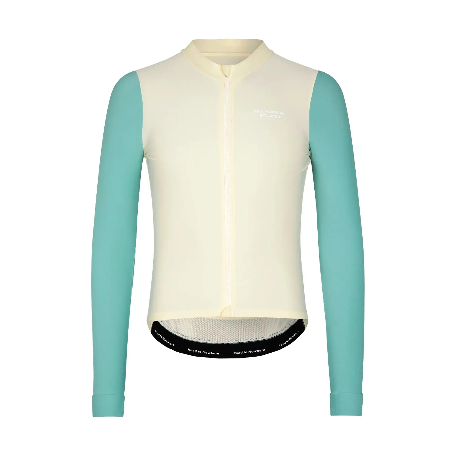 PAS NORMAL STUDIOS Mechanism Long Sleeve Jersey - Off White/Light Teal