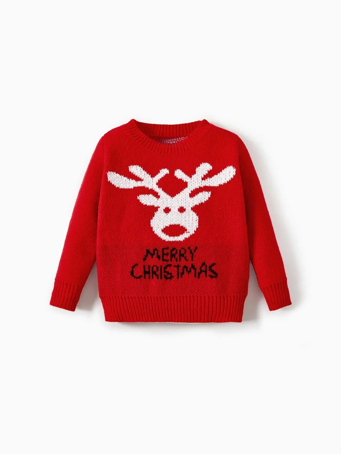 Printed Reindeer Christmas Family Matching Sweaters