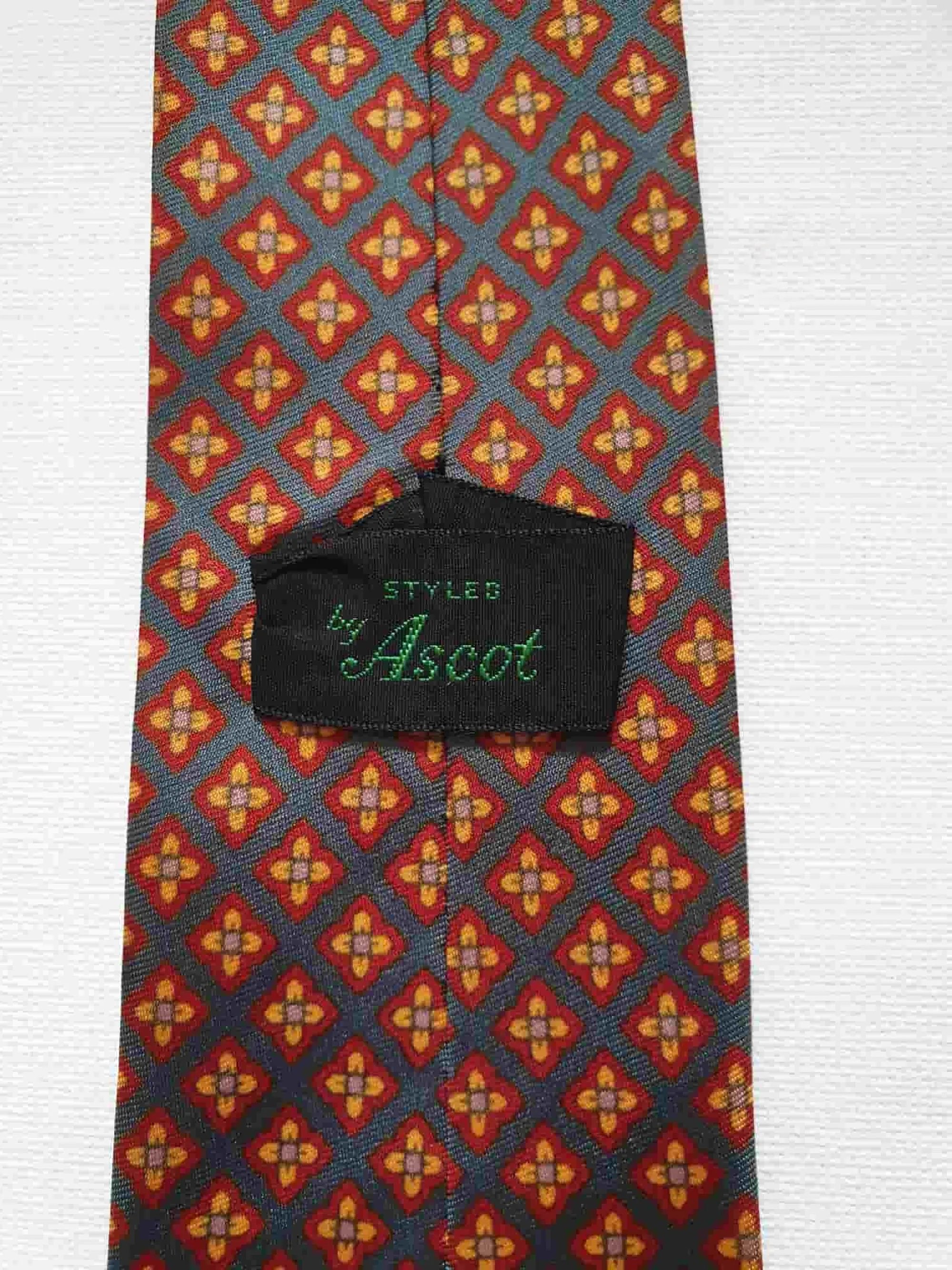 Red, Orange and Grey Tie by Ascot