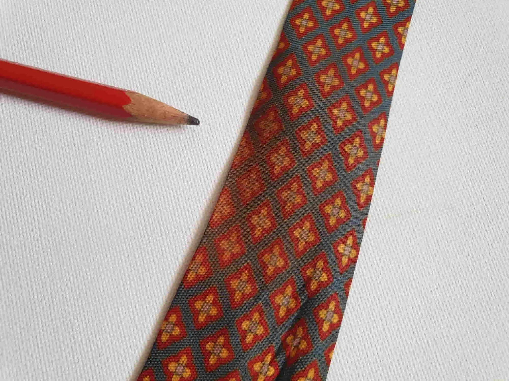 Red, Orange and Grey Tie by Ascot