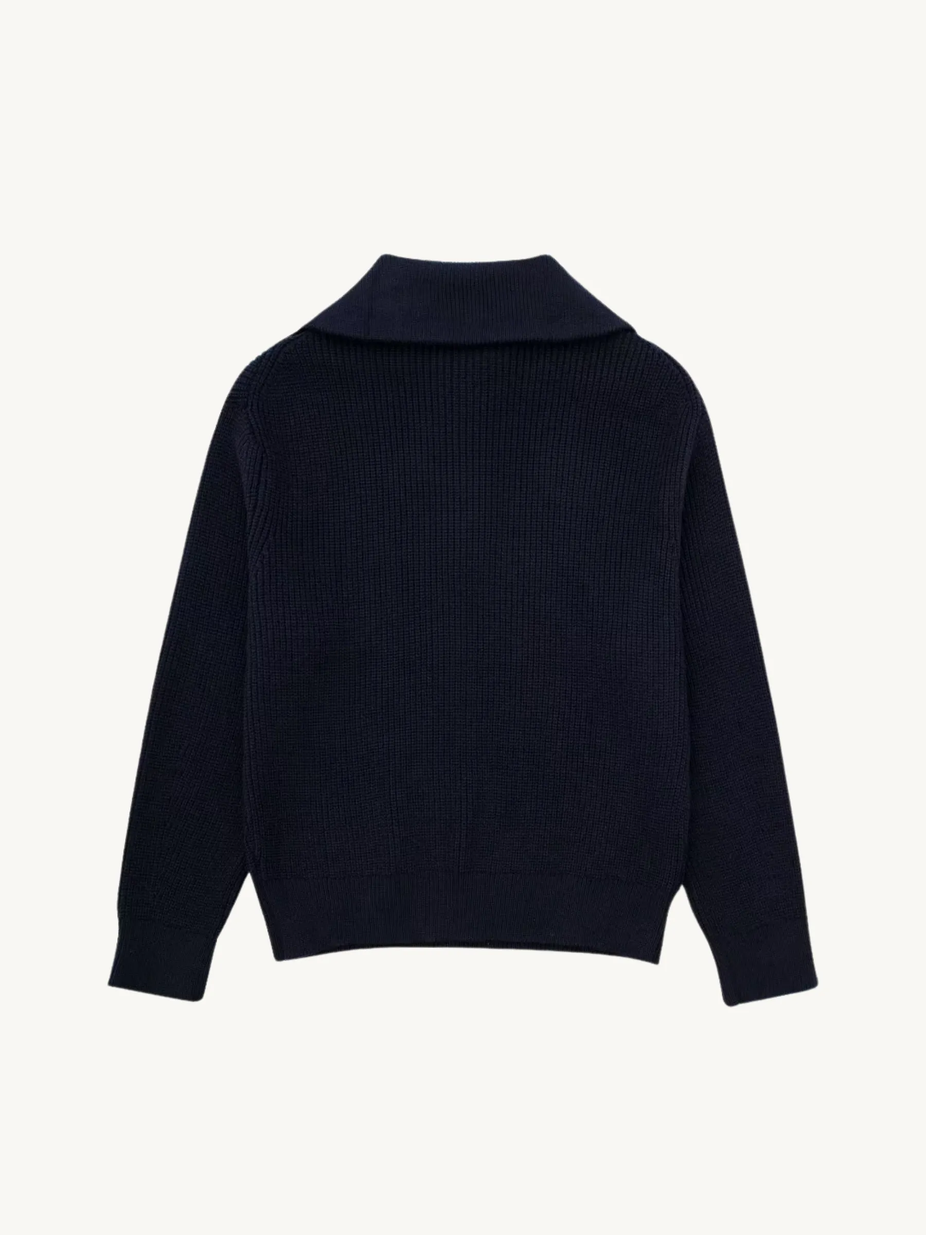 Rhoda Zip-Up Ribbed Sweater