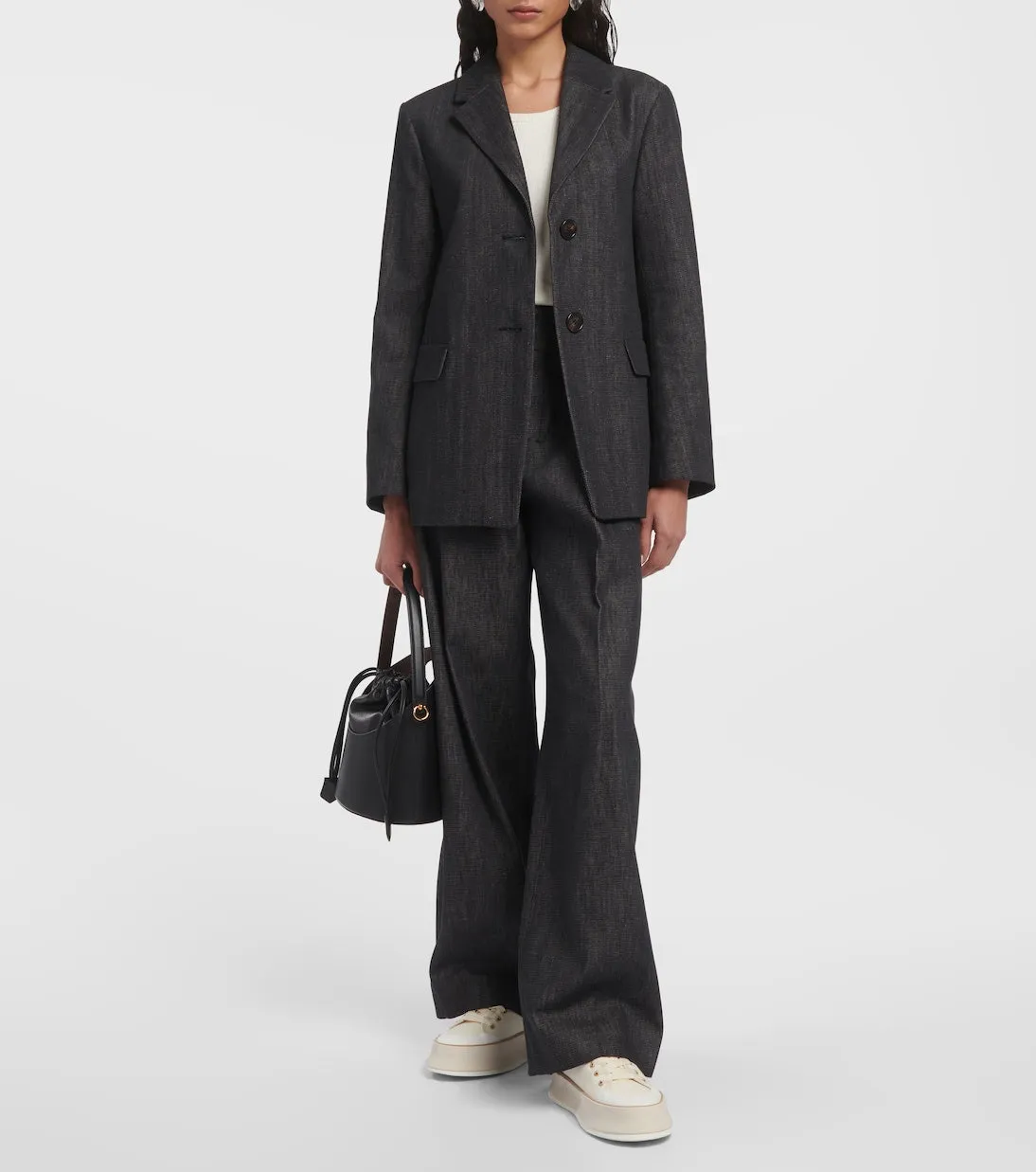 'S Max Mara Murano Chambray Blazer, Black