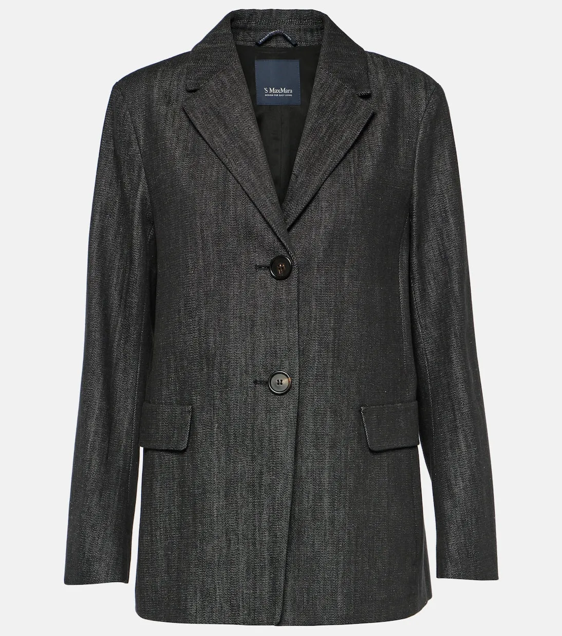 'S Max Mara Murano Chambray Blazer, Black