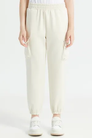 Senior Girls White Active Pants