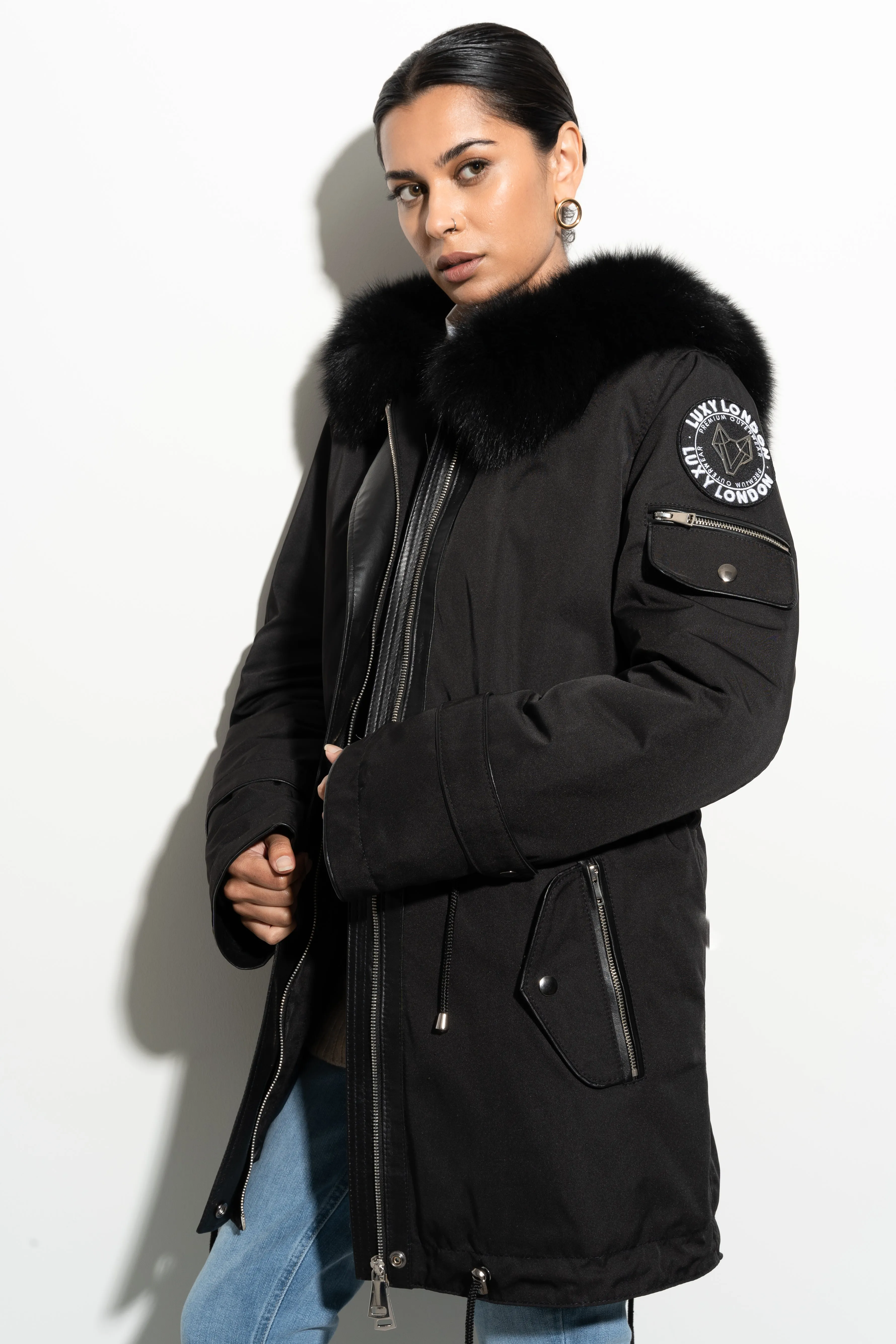 SIBERIA WEATHERPROOF BLACK FOX FUR PARKA