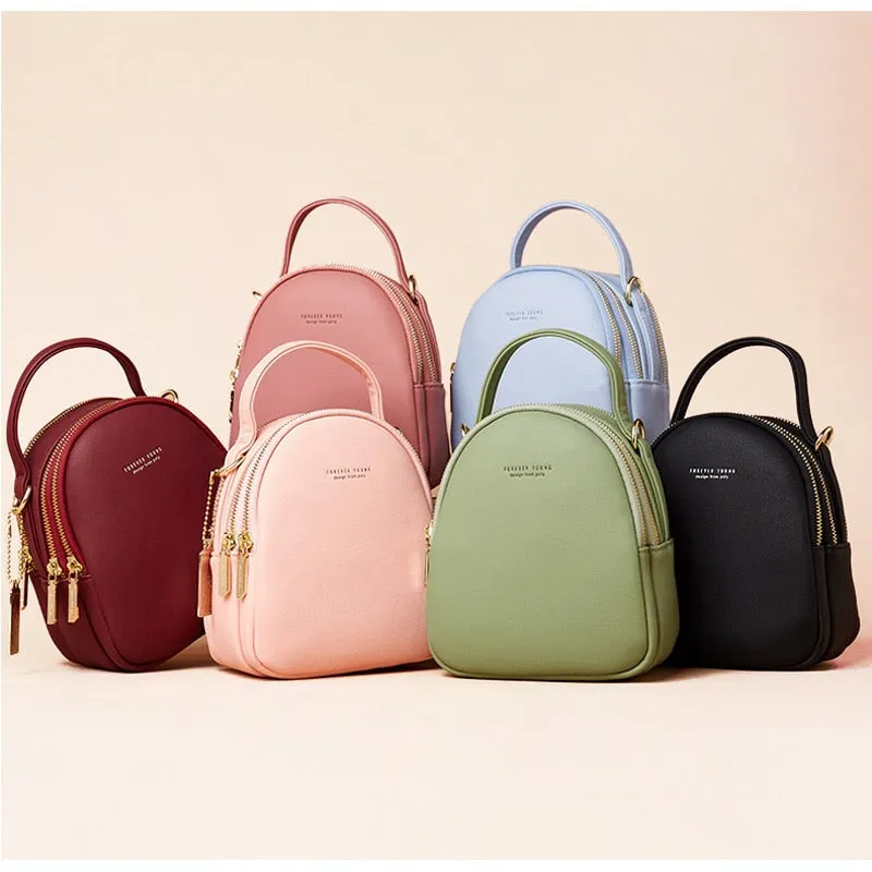 Soft Leather Crossbody Bag with Big Capacity and 3 Layers