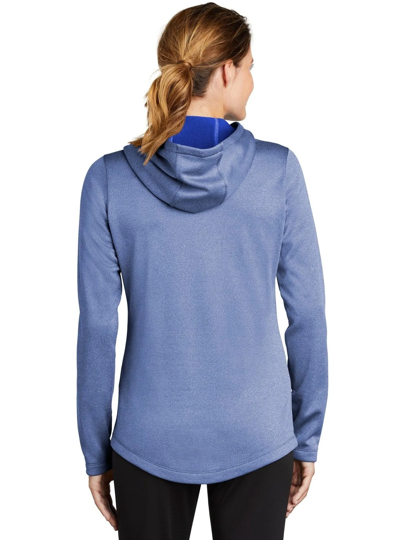 Sport-Tek Ladies Posicharge Sport-Wick Heather Fleece Hooded Pullover