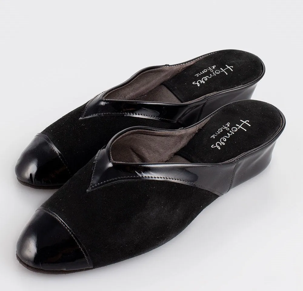 Suede/Patent Leather Slippers (in stock, 3-day dispatch)