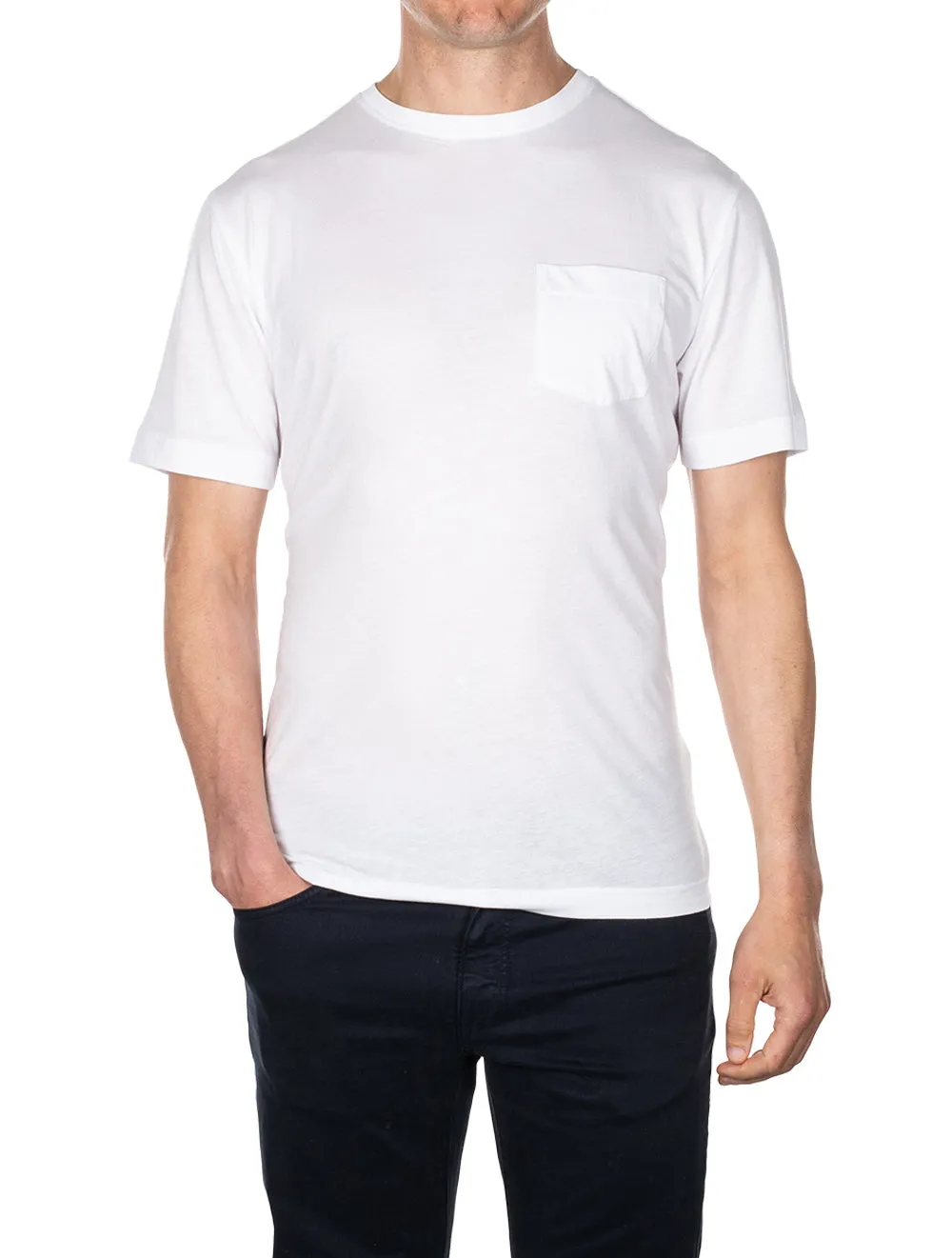 Summer Soft Pocket T Shirt White