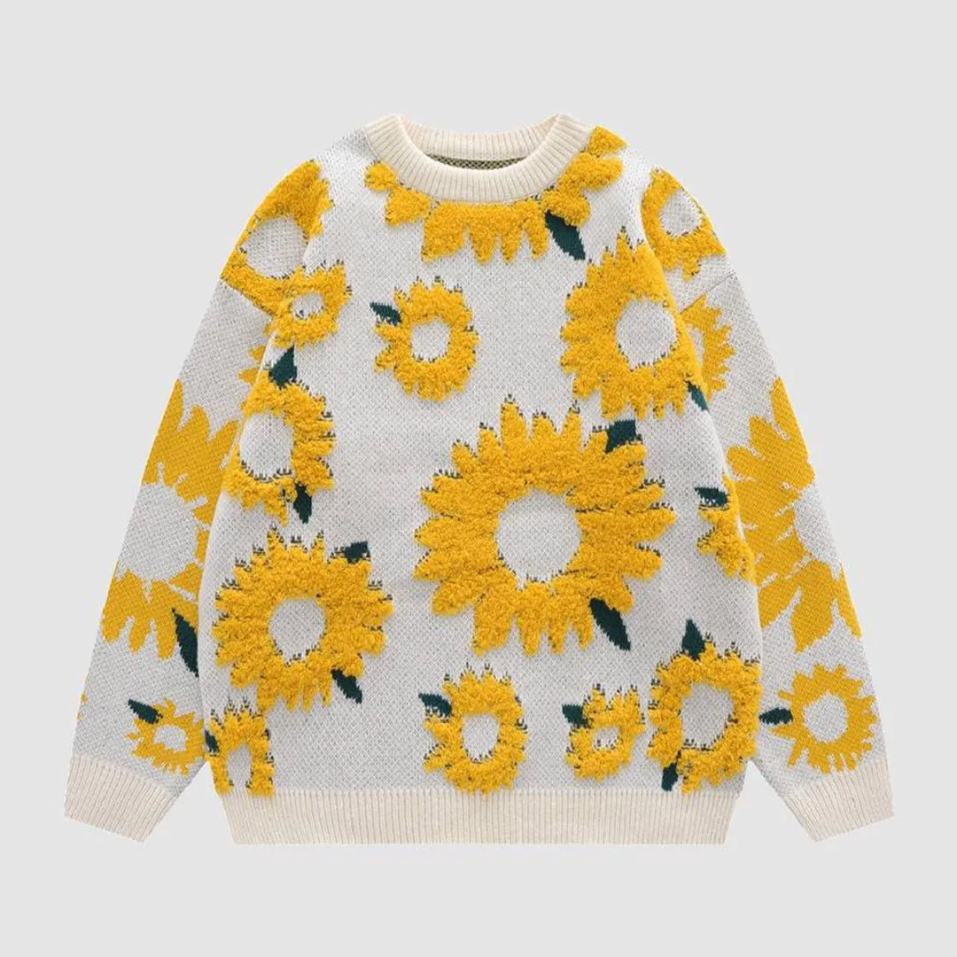 Sunflower Patterned Sweater