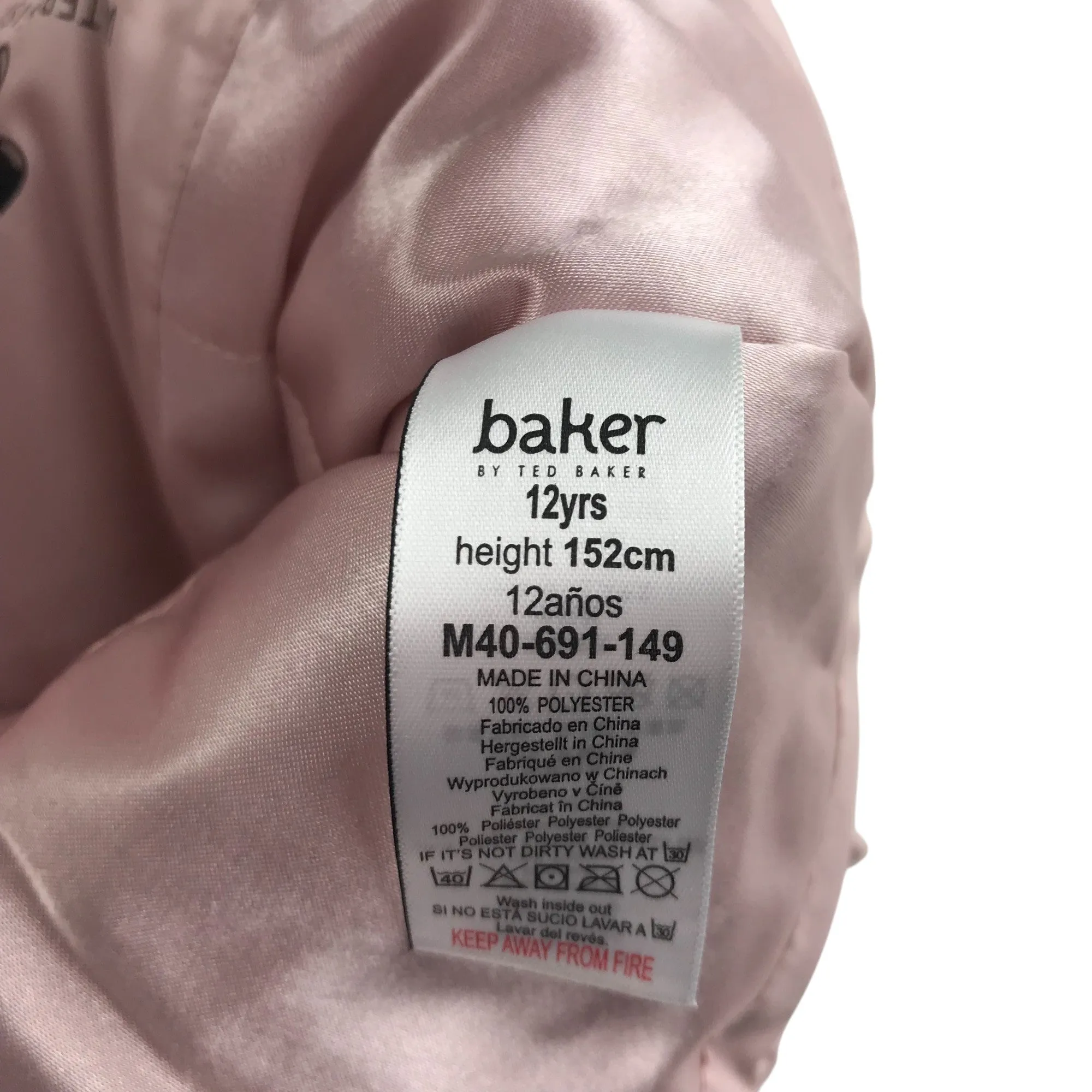 Ted Baker gilet 11-12 years light pink puffer