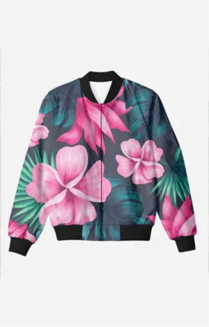 The Pink Florence - Unisex Printed Bomber Jacket with Pockets