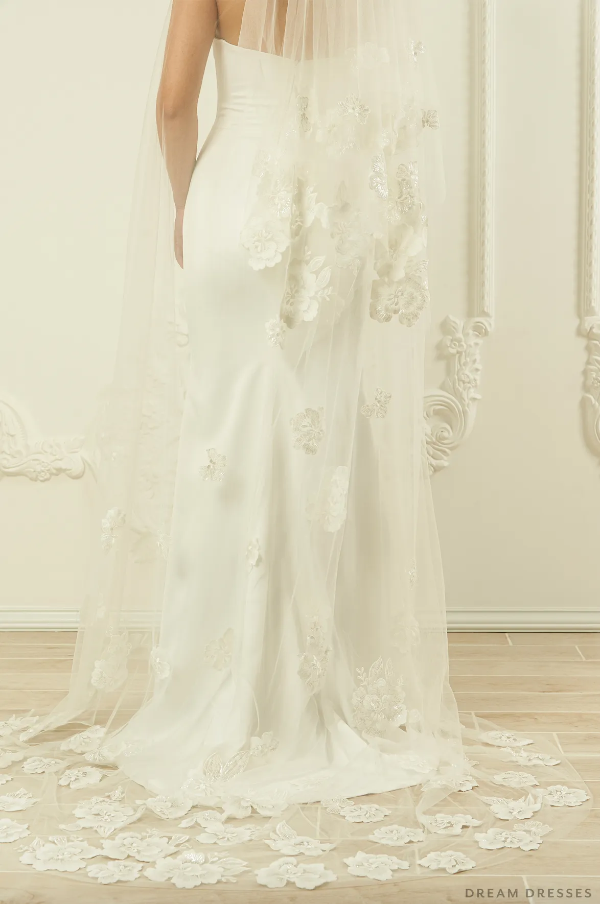 Two Layers Lace Bridal Veil (#Siran)