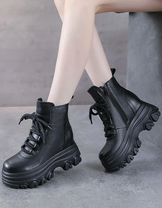 Winter Autumn Round Toe Waterproof Platform Boots