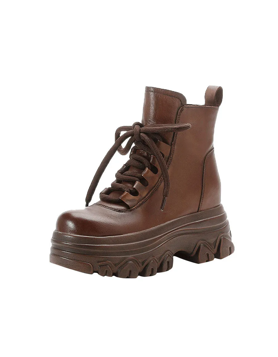 Winter Autumn Round Toe Waterproof Platform Boots