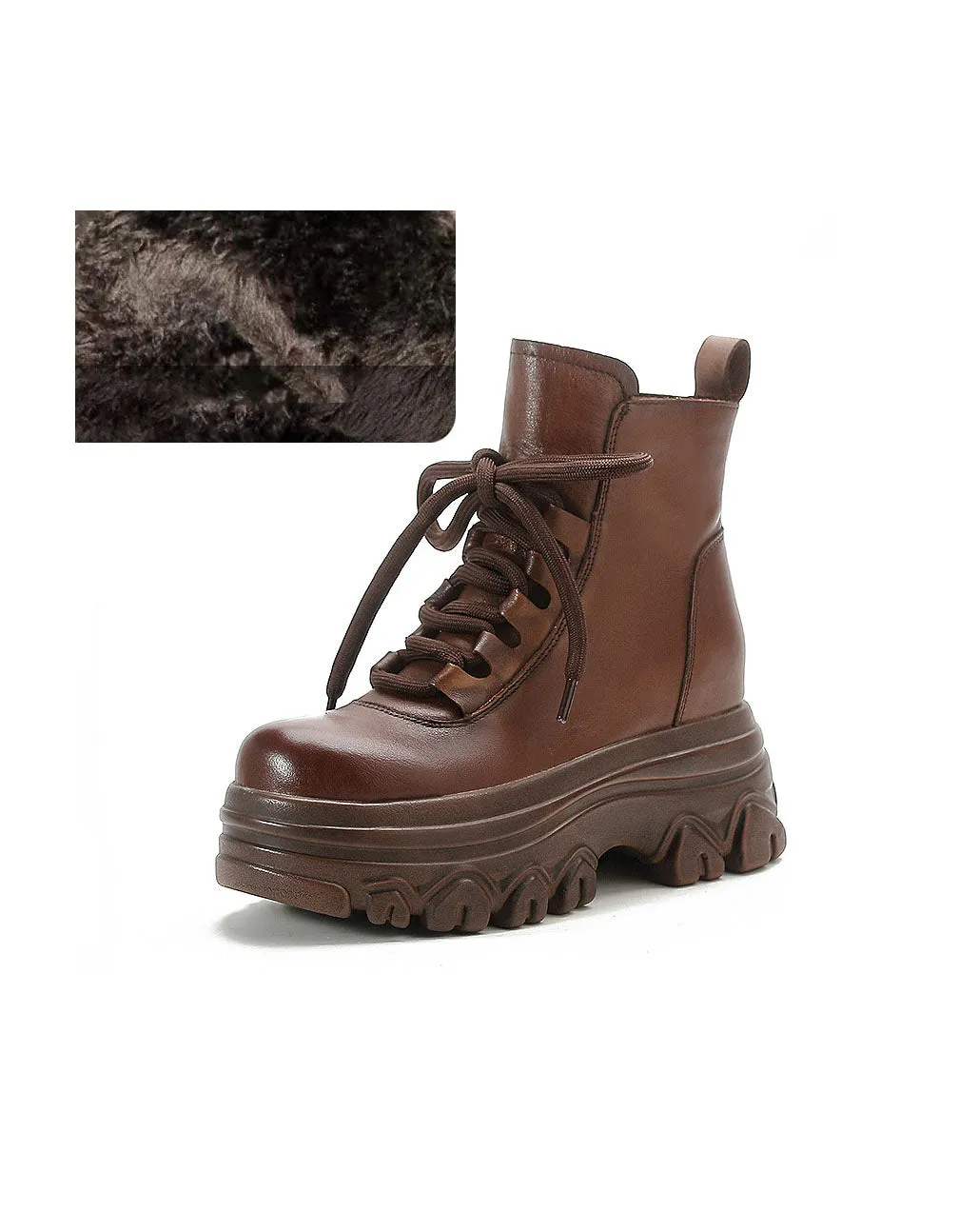 Winter Autumn Round Toe Waterproof Platform Boots