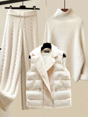 Winter Warm 3 Piece Sets Womens Outfits