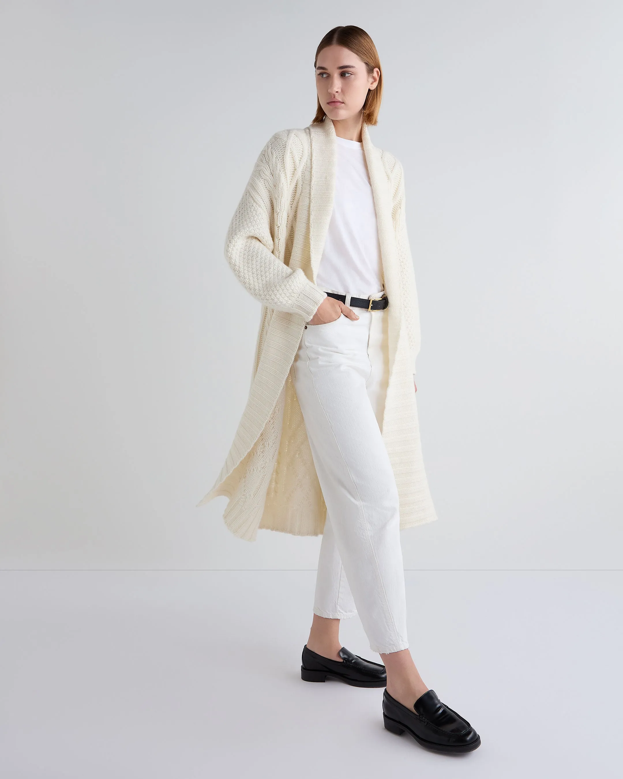 Women's Hero Concept Cashmere Cardigan New Ivory White