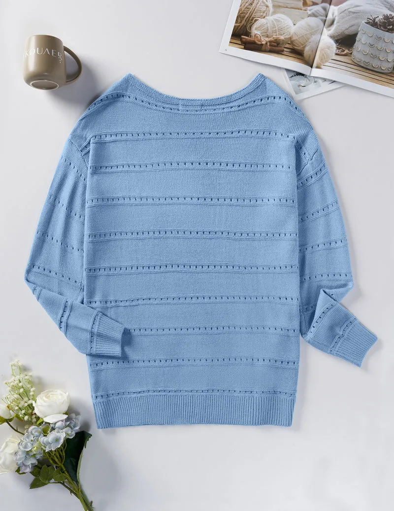 Zeagoo Womens Sweaters Cute Long Sleeve Off The Shoulder Tops