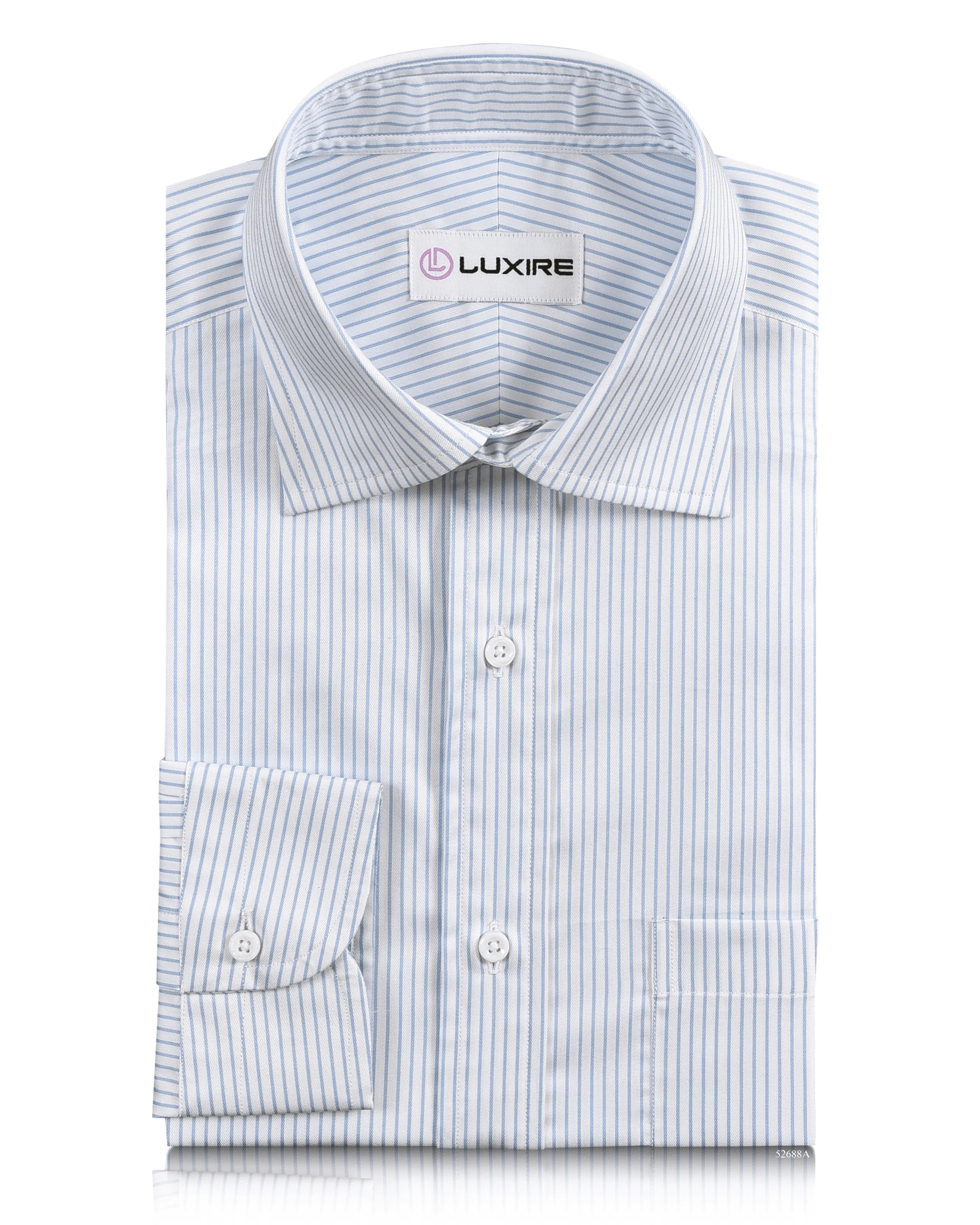 Zegna Soft Twill Pale Blue PinStripes Shirt